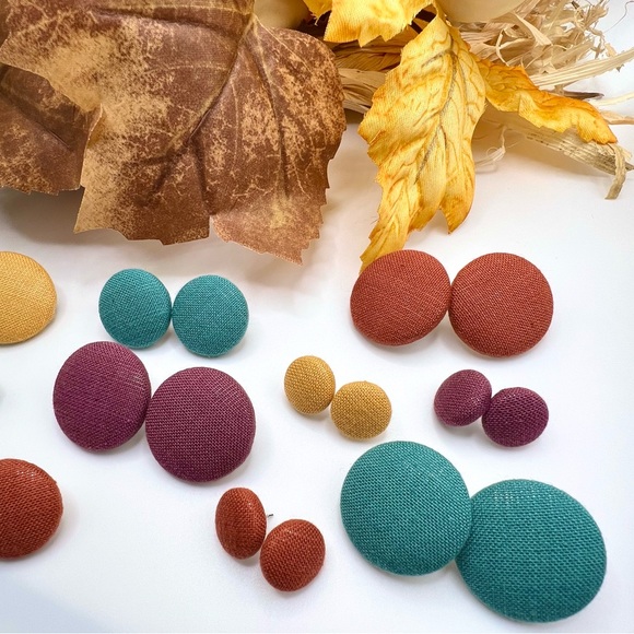 Fall Button Earrings (3 for $10) or (1 for $7) - Picture 7 of 9